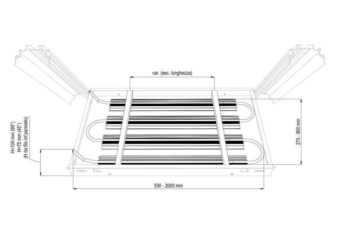 Square Radiant Metal Panel - Die Heiz-/ Kühldecke aus Metall