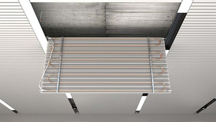 Square Radiant Lamellar - Die Heiz-/ Kühldecke als Lamellendecke